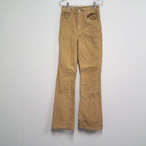 Levis Ribcage Boot Pants Beige Womens 24 Corduroy High Rise